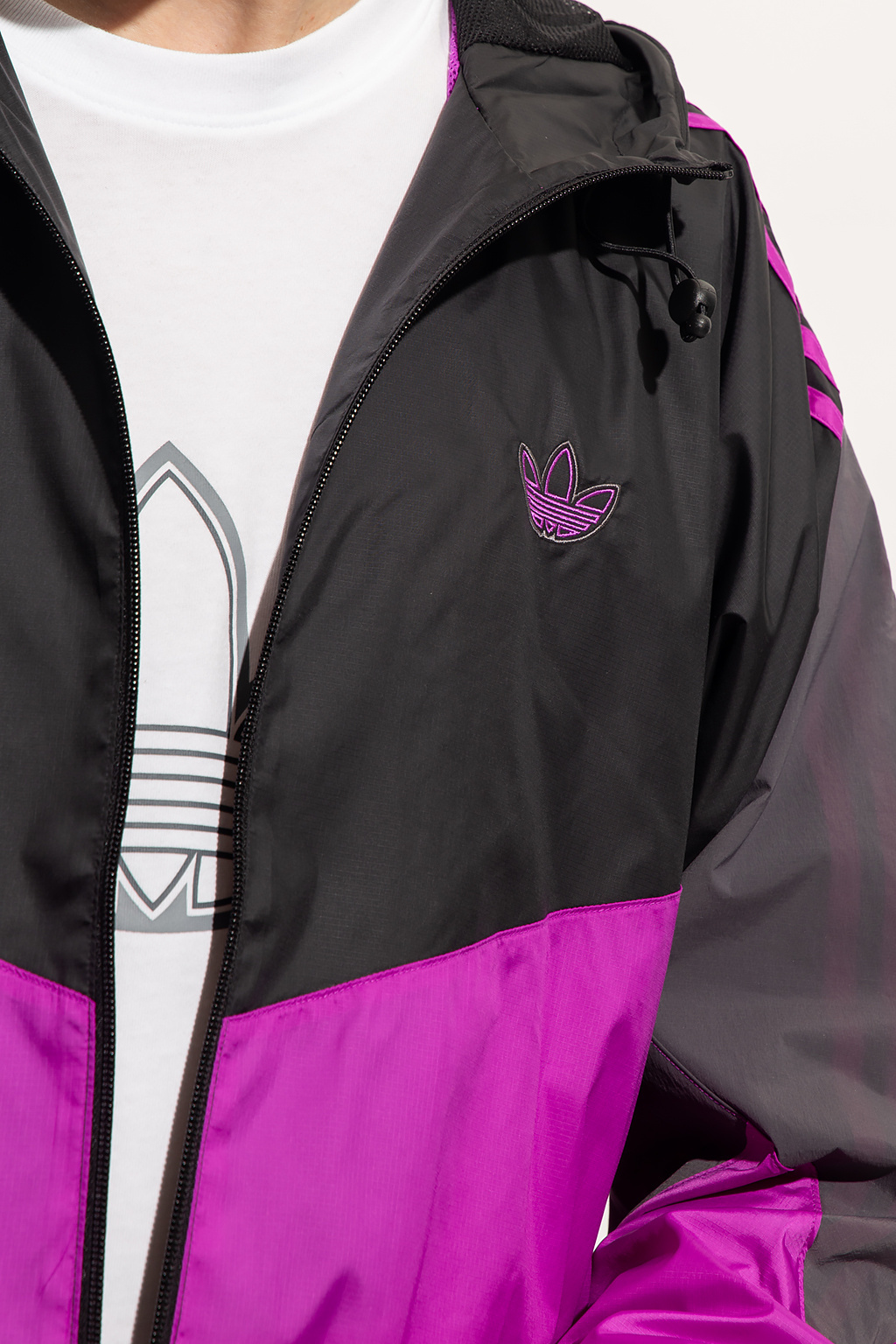 Purple sales adidas windbreaker